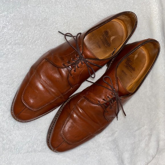 Allen Edmonds Delray split toe brown cognac leather oxford dress shoe 11.5D main image 8
